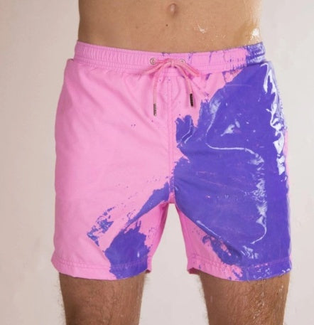 Magical Change Color Beach Shorts - Quick Dry & Stylish Swimwear soft