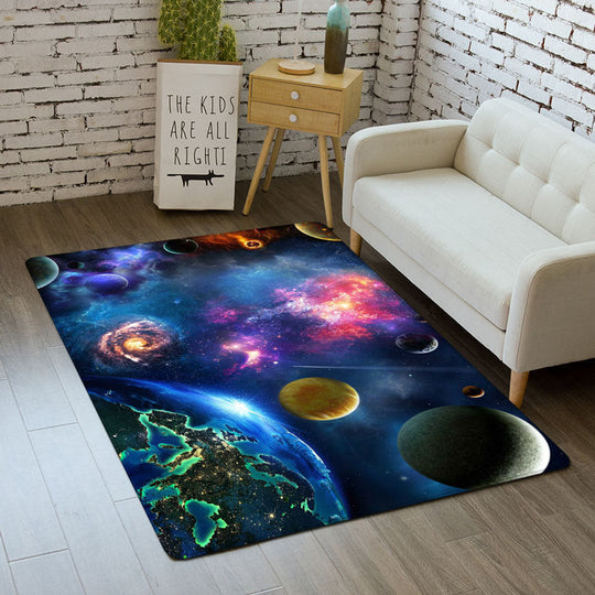 Flannel Home Decor Starry Floor Mat Living Room Rug - Stylish Decor