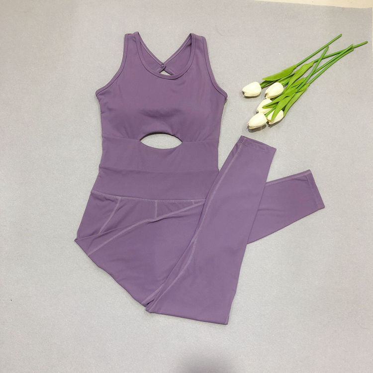 Piece Tight Fitness Wear Sports Suit | Elastic Beauty Back