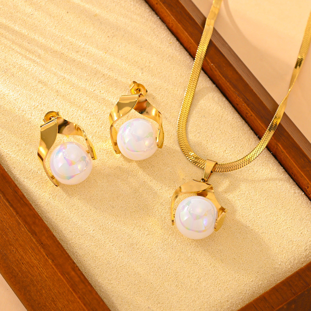 Fashion Lady Pearl Earings Set - Elegant and Stylish Jewelry